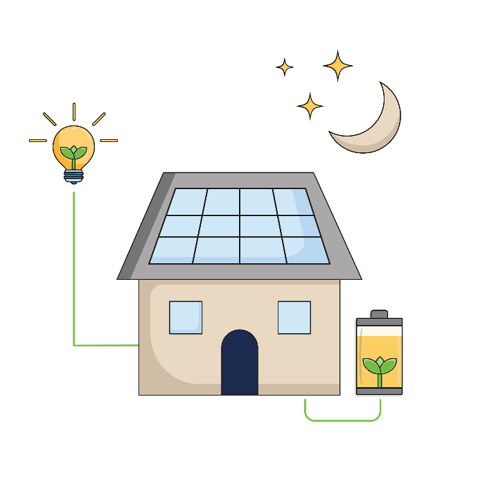 Backup solar power Backup solar power icon