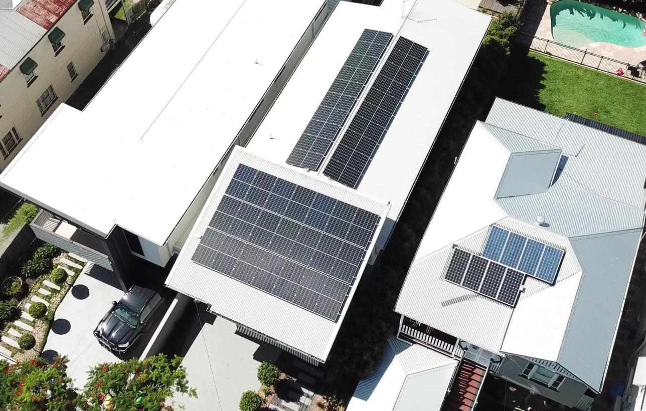 Solar panels on residential roof Springers Solar residential solar installation Brisbane