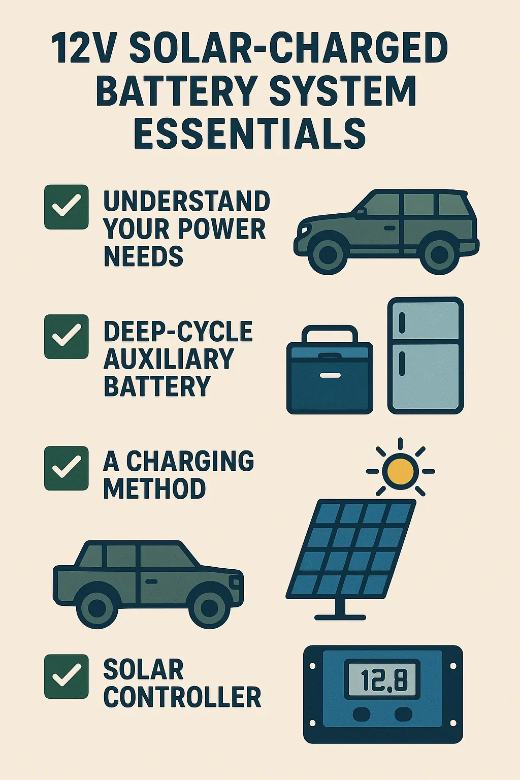 12V 24V Solar-Charged Battery System Essentials
