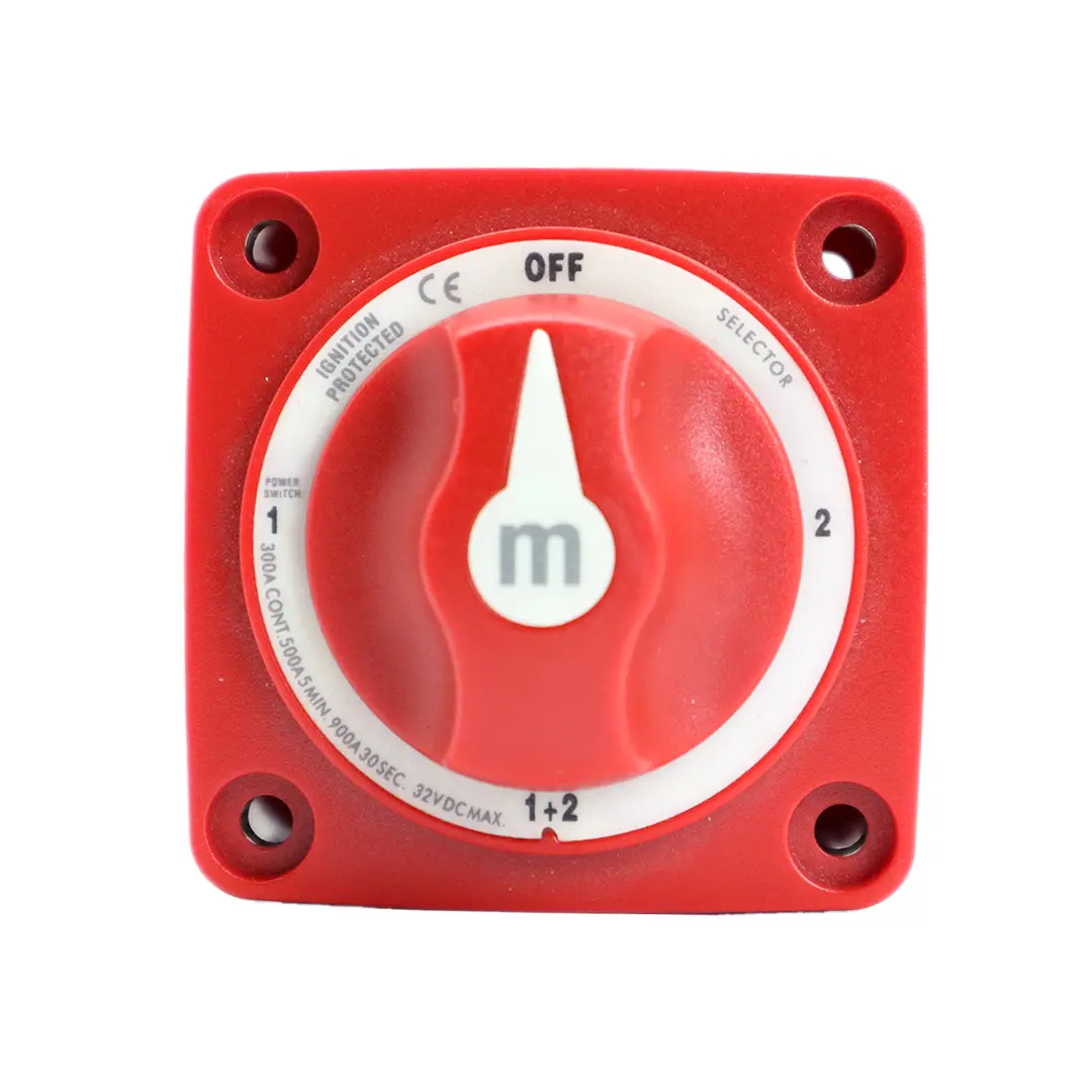 Alvolta 4 Position 300A Mini Battery Switch (Red)