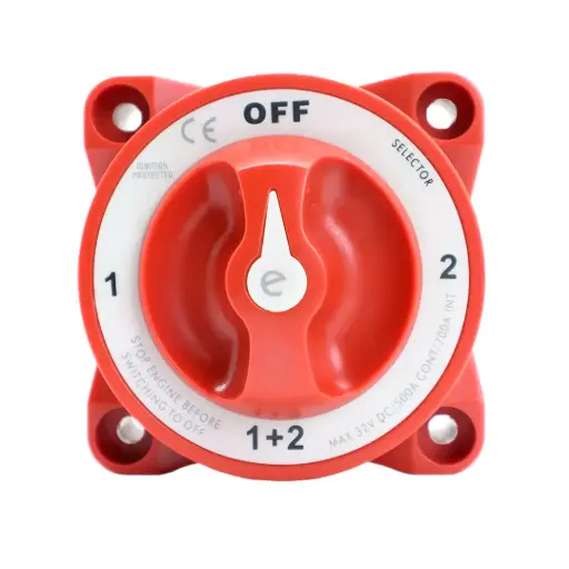[AS323504AR] Alvolta 4 Position 350A Battery Switch W/AFD (Red)