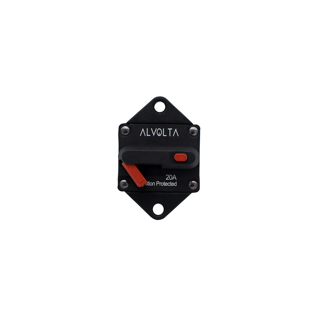 Alvolta 20A Manual Reset Panel Mount Circuit Breaker