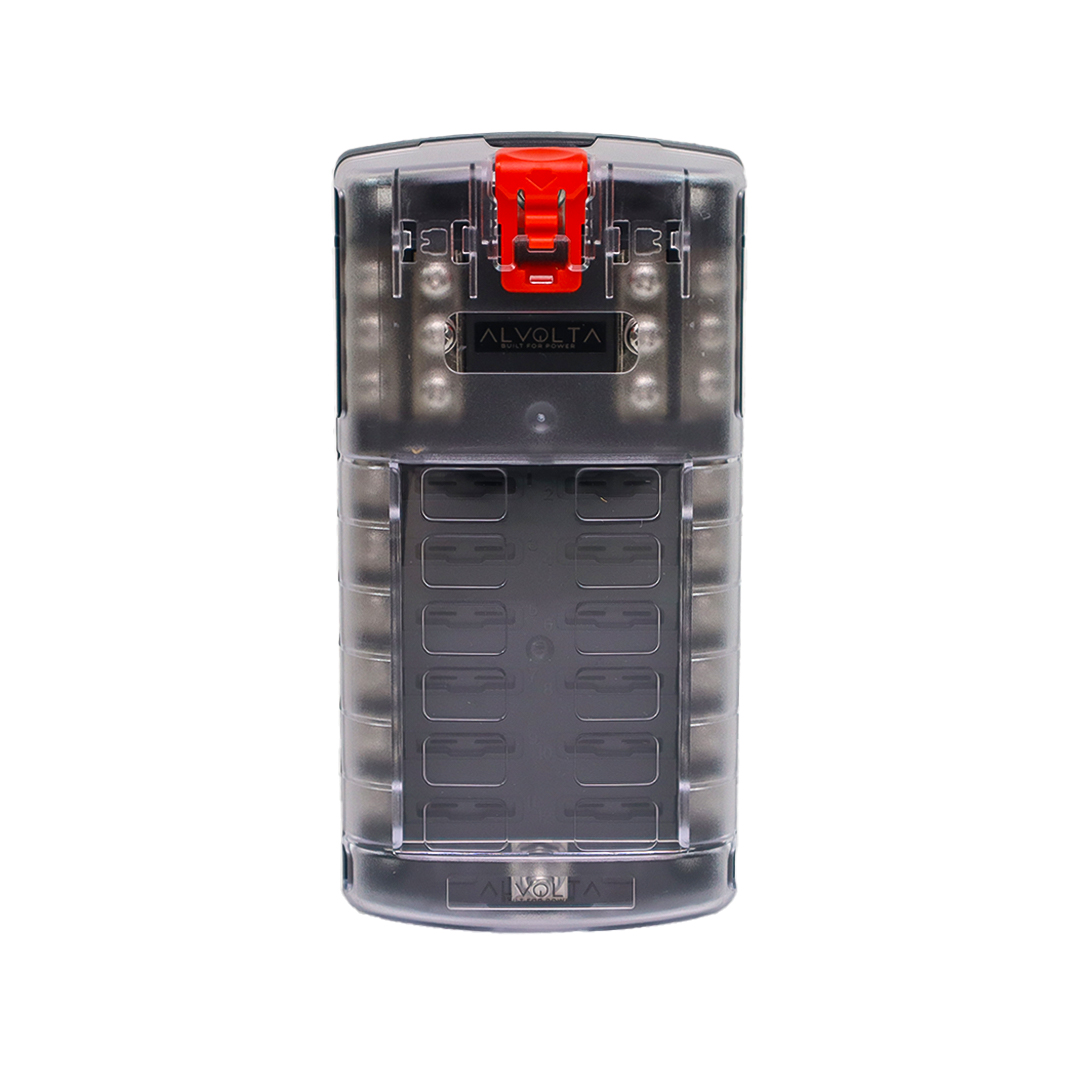 Alvolta 12 Circuit Fuse Box with Negative Bus & Cover