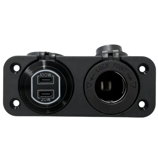 [ALV-BPCCFS] Alvolta Duo Power/USB C+C Flush Mount Socket Black